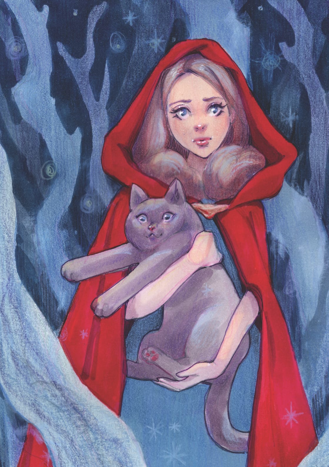 Red and a cat